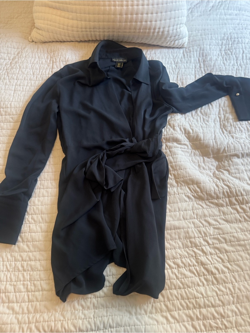House of Harlow 1960 Black Mini Wrap Dress